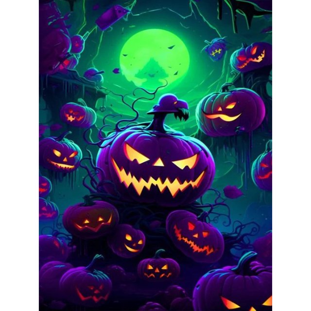 Kit DIY 5D Calabaza Halloween Likrtyny 30x40cm