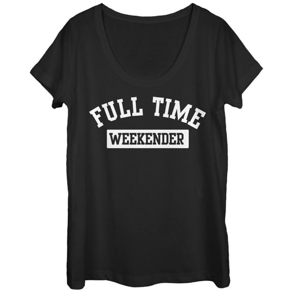 Women's CHIN UP Full Time Weekender Scoop Neck Black 2X Large