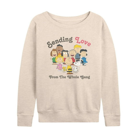 Peanuts - Gang Sends Love - Women's French Terry Long Sleeve T-Shirt