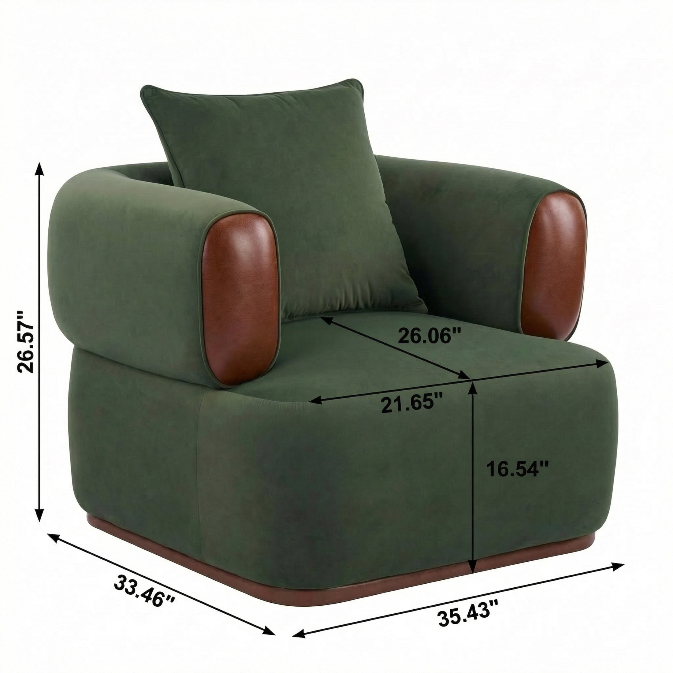 Christopher Knight Home Indoor Armchair with Wrap-Around Back and Accent Pillow, Sage