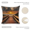 thumbnail image 4 of wooden walkway beach sunset Linen toss pillowcase decoration pillowcase gifting preferred 20x20 inch cushion cover 4 sets sofa pillowcase sofa bedroom living room car, 4 of 8