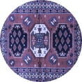 thumbnail image 1 of Ahgly Company Machine Washable Indoor Round Persian Blue Traditional Area Rugs, 5' Round, 1 of 4