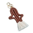 thumbnail image 1 of Keychain Cactus Handmade Portable Bohemian Style Knitted Key Ring Special Ring Tassel Metal Clasp Holder Accessory Keys Wallet Cellphone Brown, 1 of 9