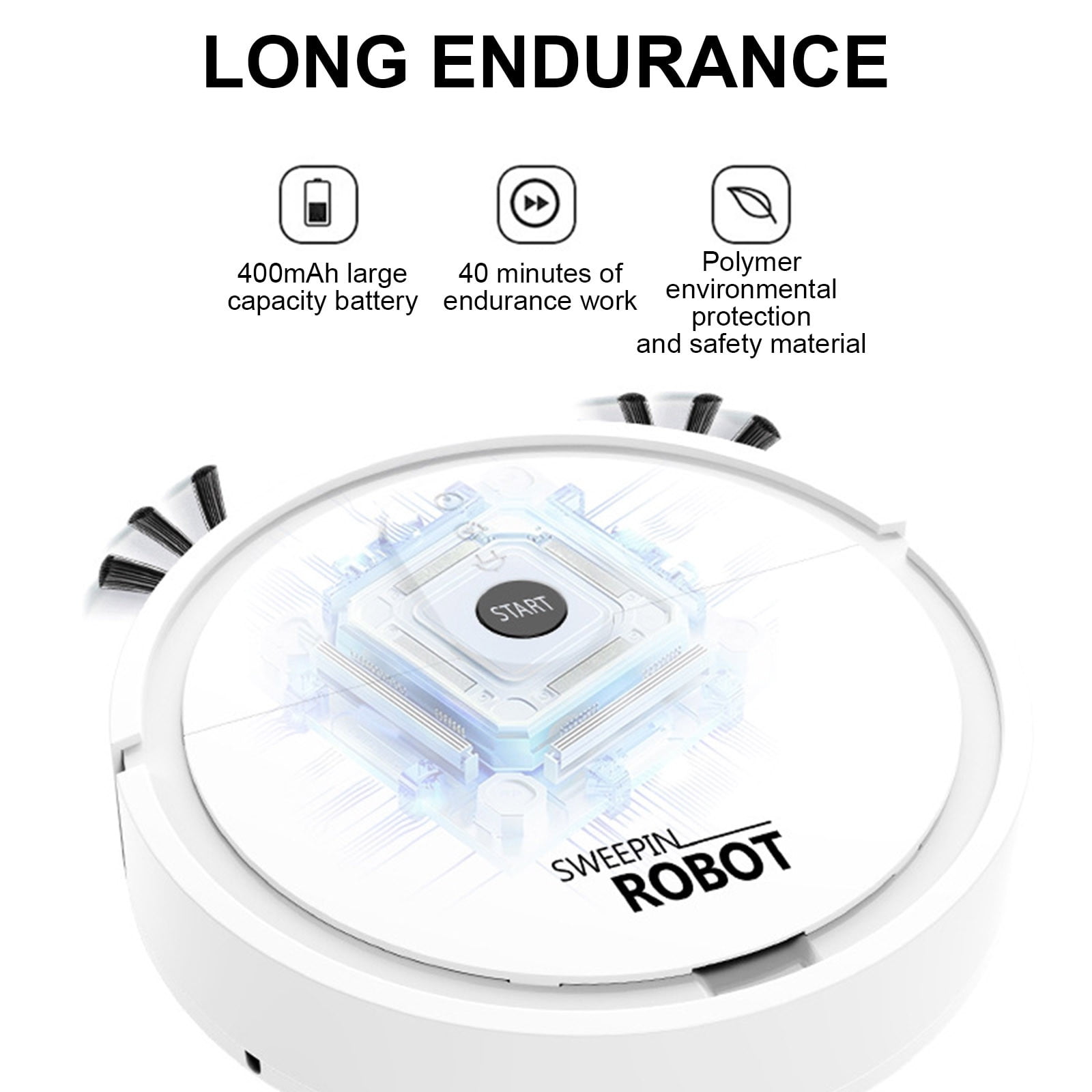 Oggfader Robot Vacuum Vacuum Cleaning Robot Home Intelligent Sweeping Machine Pet Cleaning Hair Suction Sweeping And Mopping Three In One Sweeping Machine White