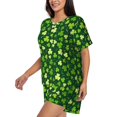 thumbnail image 3 of Womens Pajama Sets With Pocket, Happy St. Patrick's day Lounge Sets Short Sleeve Sleepwear PJ Sets for Women, 3 of 6