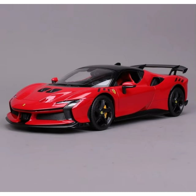 En Stock Nouveau 1:18 Ferrari Sf90 Xx Stradale Modèle Miniature en Alliage Rouge Voiture de Course Sportive Jouets Cadeau pour Enfants Rouge