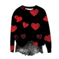 thumbnail image 2 of Fewfanhot Fall Outfits for Women 2025 Valentine Crewneck Sweatshirts Love Heart Sweatshirt Valentine's Long Sleeve Tops, 2 of 5