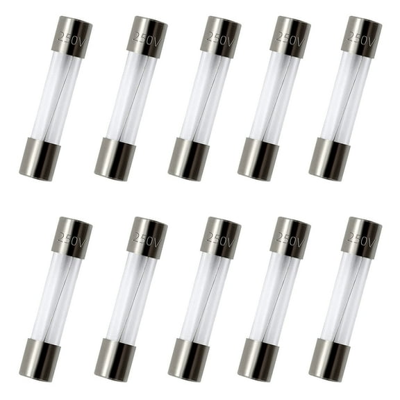 Pack of 10 pcs F15AL Fast-Blow Fuse 15A 250V Glass Fuses 0.23 x 1.18 inch / 6 x 30 mm (15amp) (F15A)