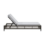 Armen Living Alegria Outdoor Aluminum Adjustable Chaise Lounge Chair in Gray