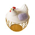 thumbnail image 1 of Cesta de huevo de pollo huevo contenedor titular de alambre de hierro portátil huevo de pollo titular encimera de recogida de huevos cesta para , Raya dorada violeta, 1 of 8