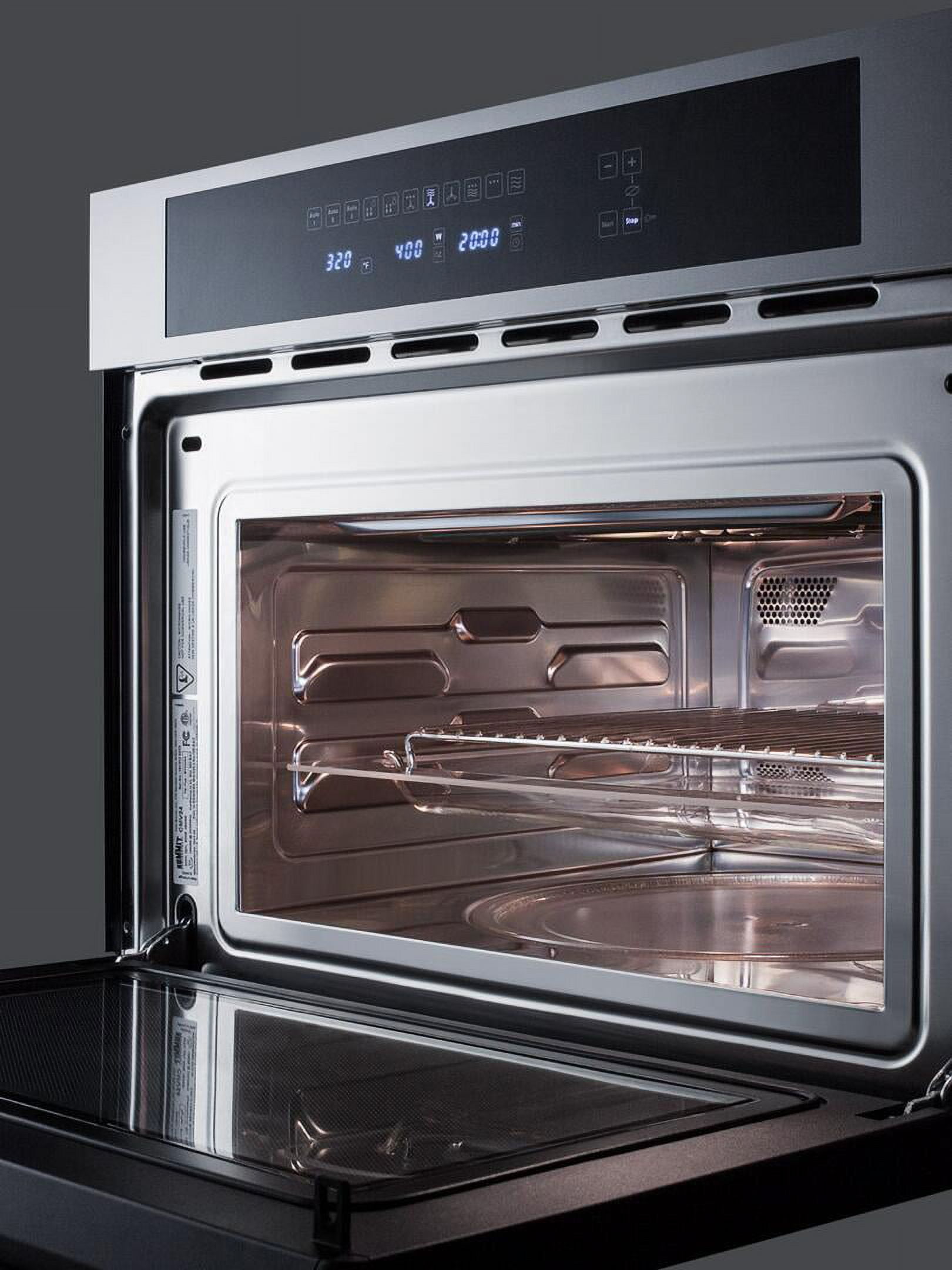 CMV24 24 Built-In Microwave Oven Combo with 1.34 cu. ft. Capacity  Convection  Touch Panel  Safety Lock  Broiler  Hot Air Function and Double Pane Glass: Stainless Steel"