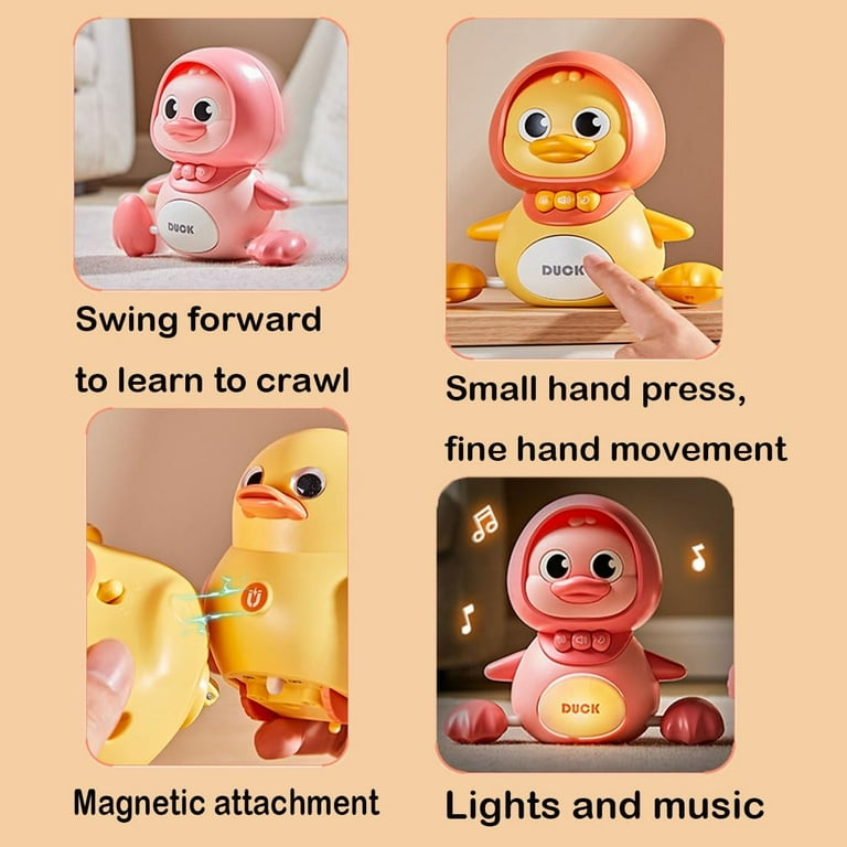 Tummy Time Duck Family Toy, Walking Duck with Baby Ducks, 3 Pack