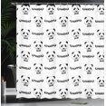 thumbnail image 4 of Ambesonne Black and White Shower Curtain, Panda Bow Tie, 69"Wx84"L, Black White, 4 of 5