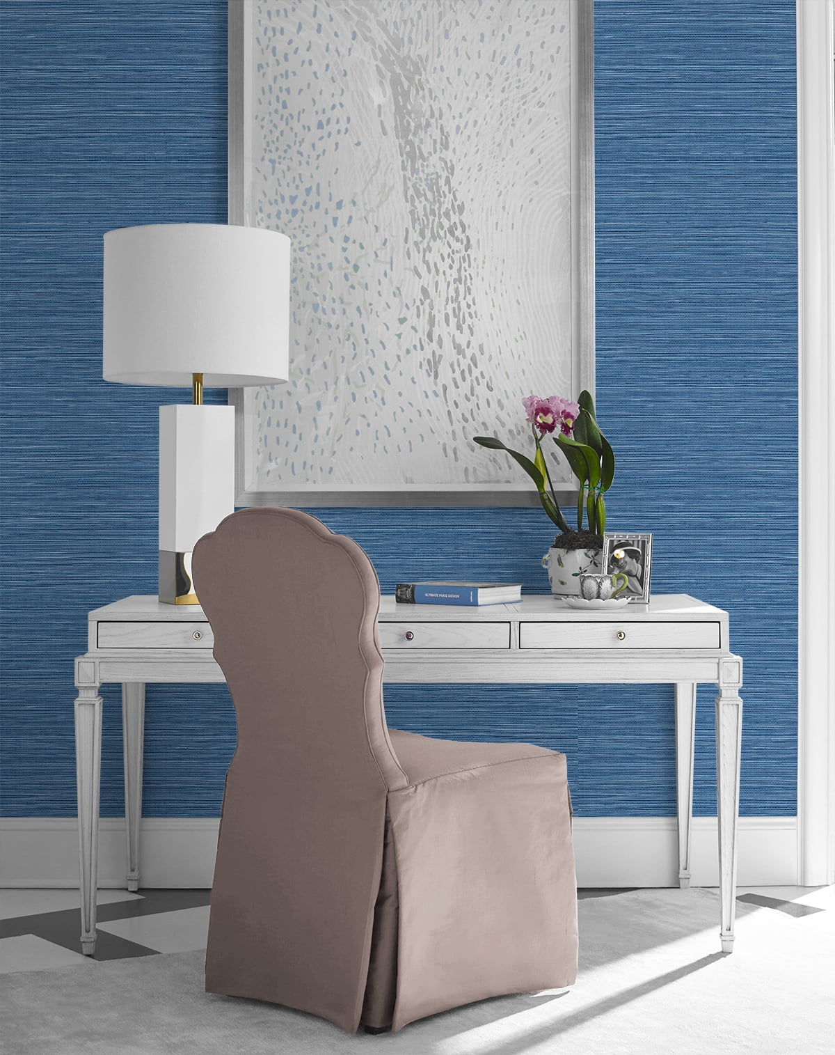 Luxe Haven Coastal Blue Luxe Sisal Peel and Stick Wallpaper (Covers 40.5 sq. ft.)