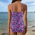 thumbnail image 4 of PMVFHDE Pièce Maillot de Bain pour Femmes Maillot Confortable Violet,P, 4 of 5