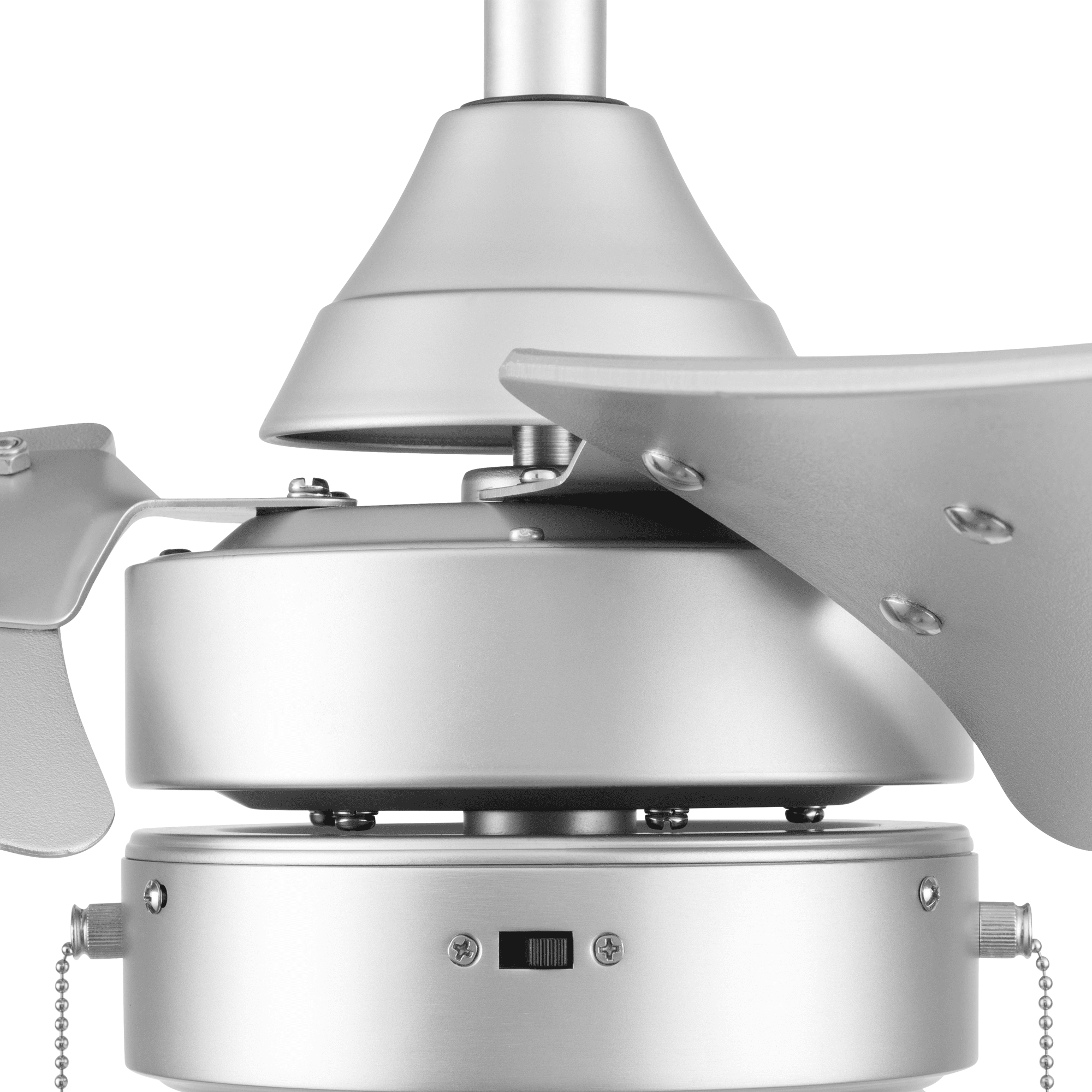 Better Homes & Gardens 56” Silver Modern Indoor/Outdoor LED Ceiling Fan with 3 Blades, Pull Chains & Reverse Airflow