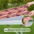 thumbnail image 6 of Seasonal Stretch Tablecloth 34x34 Square - Elastic Hem Washable Cover with Halloween Ghost and Pumpkin Design for Holiday Decor, 6 of 6