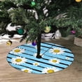 thumbnail image 2 of FMSHPON Beautiful White Daisies Xmas Christmas Tree Skirt Stand Mat for Holiday Party Decoration Indoor Outdoor 36 inches, 2 of 3