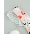 thumbnail image 6 of Wassery Newborn Girl Summer Outfit Infant Baby Halloween Clothes Sleeveless Square Neck Pumpkin Skull Print Lace Patchwork Romper with Hairband 0-18 Months, 6 of 8