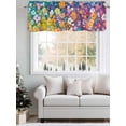 thumbnail image 5 of Colorful Spring Floral Curtain Valances for Windows, Modern Oil Painting Abstract Art Kitchen Valance Window Treatment, Light Filtering Block Curtains for Bathroom/Bedroom/Living Room 54'' x 18'', 5 of 9