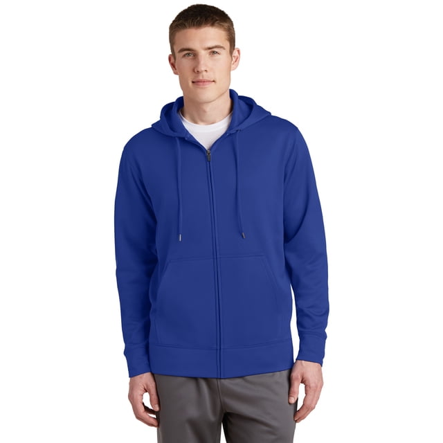 Sport-Tek Sport-Wick Fleece Full Zip Hooded Jacket ST238 True Royal XL deporte-tek ST238