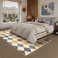 thumbnail image 3 of BERTHMEER 5'x7' Area Rugs for Living Room Modern Rhombus Checkered Rugs Bedroom Office Dining Room Farmhouse Geometric Contemporary Washable Non Slip Rugs Carpets, Colorful, 3 of 7
