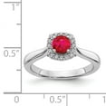 thumbnail image 3 of Primal Gold 14 Karat White Gold Diamond and Ruby Halo Ring, 3 of 6