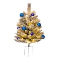 thumbnail image 1 of Relleno de maceta navideña artificial - Decoraciones navideñas para macetas - Maceta navideña LED para exteriores con luces preiluminadas - Plantar árboles de Navidad en el patio, 1 of 5