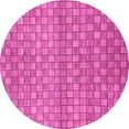 thumbnail image 1 of Ahgly Company Indoor Round Abstract Pink Modern Area Rugs, 8' Round, 1 of 4