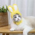 thumbnail image 4 of Pet Hat Costume Warm Rabbit Hat Props Headwear Soft Cashmere Kitten Cap, 4 of 5