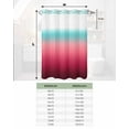 thumbnail image 6 of No Hook Shower Curtain with Snap in Liner, Turquoise Rose Red Stripe Gradient Hotel Shower Curtains for Bathroom, Washable Shower Curtain Liner Set with Mesh Top Window, 60"x72", 6 of 6