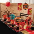thumbnail image 2 of Fun Express - Lanternes Suspendues Chinoises Rouges (6 Pcs) pour le Nouvel An Chinois - Décoration de Fête - Décoration Suspendue - LED - Non Résistant à l'Eau, 2 of 3
