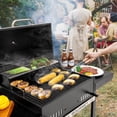 thumbnail image 4 of Royal Gourmet CD1824EH 24-inch Movable Charcoal BBQ Grill， Outdoor Cooking Grill with 2 Foldable Side Shelves，Black, 4 of 9