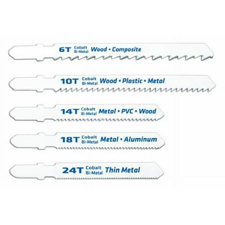 

Century Drill & Tool 6005 Jig Saw Blade Set 6T10T14T18T24T - 5 Piece