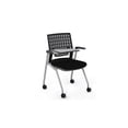 thumbnail image 2 of Mayline® Thesis Flex Back Stackable Chair With Tablet Surface, Black/Gray, Set Of 2, 2 of 2