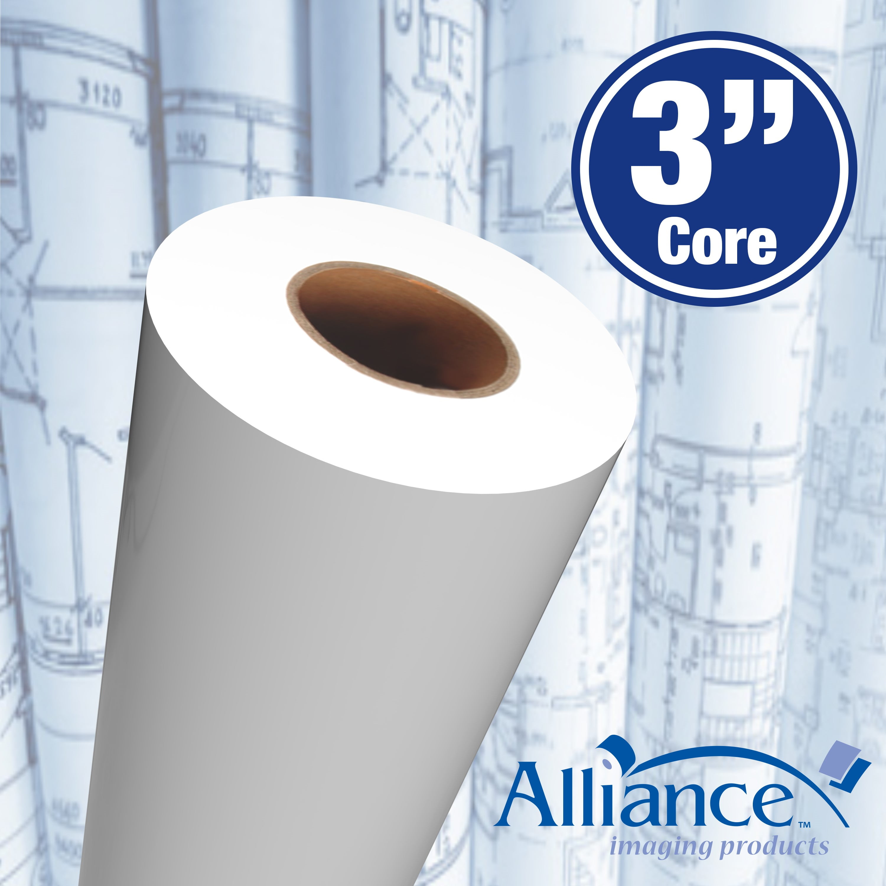 Alliance Wide Format Paper 15" x 500' Bond Engineering 20lb | 92 Bright | 4 Rolls | 3" Core