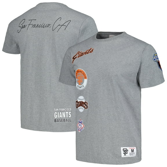 Men's Mitchell & Ness Heather Gray San Francisco Giants Cooperstown Collection City Collection T-Shirt