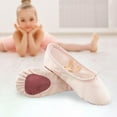 thumbnail image 4 of Professional Fashion Canvas Ballet Dance Shoes, Practice Exercise Training, Gymnastics Performance Flats Split-Sole for Girls Womens - Light Pink 29, 4 of 8