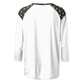 thumbnail image 5 of Levmjia Women T-Shirt Patriotic American Flag Eagle Print 3/4 Sleeve Crewneck Casual Loose Fit Summer Top for Independence Day, 5 of 5