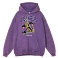 thumbnail image 4 of Sudadera con capucha de estilo retro desgastado con diseño de jugador de baloncesto de Los Ángeles y esqueleto para hombre, estilo hip hop, 100 % algodón, para otoño, 4 of 4
