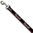 thumbnail image 2 of Dodge Pet Leash, Dog Leash, Plymouth Text Stripe Black White Gray Red, 6 Feet Long 1.0 Inch Wide, 2 of 4
