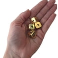 thumbnail image 2 of Skull Splitter Dice- Gold Color- Solid Metal Six Sided (D6) RPG Dice- Set of 4, 2 of 2