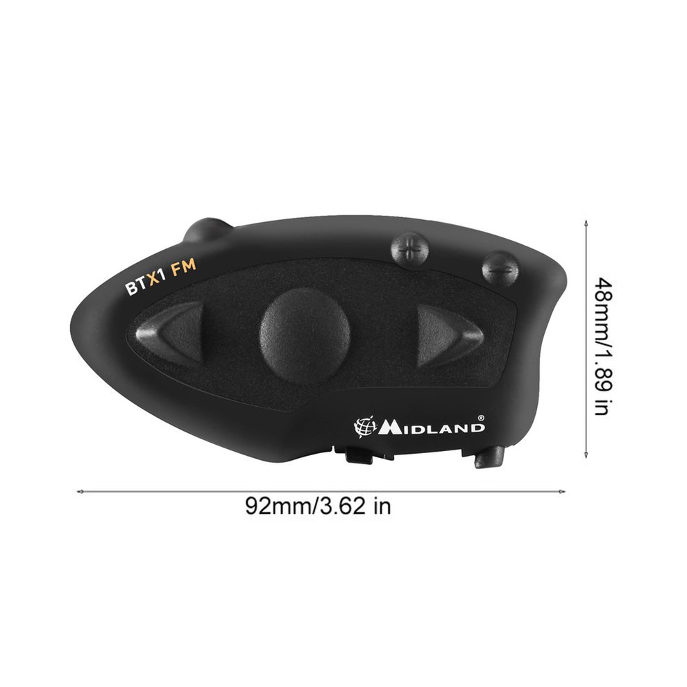 Black Durable MIDLAND BTX1 FM Motorcycle Helmet Headset Intercom Black |  Walmart Canada