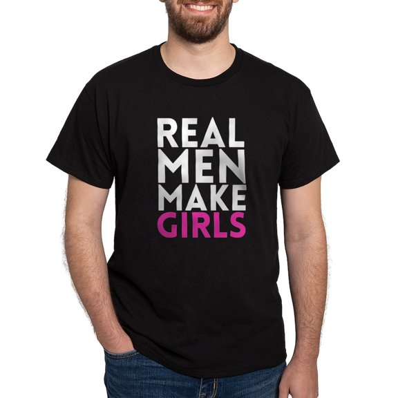 CafePress - Real Men Make Girls T Shirt - Men's Classic Graphic Cotton T-Shirt