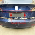 thumbnail image 3 of Tesla Model 3 Stainless Rear Upper Rear Trunk Lid Cover Trim Strip, Black, 2017-2023, 3 of 3