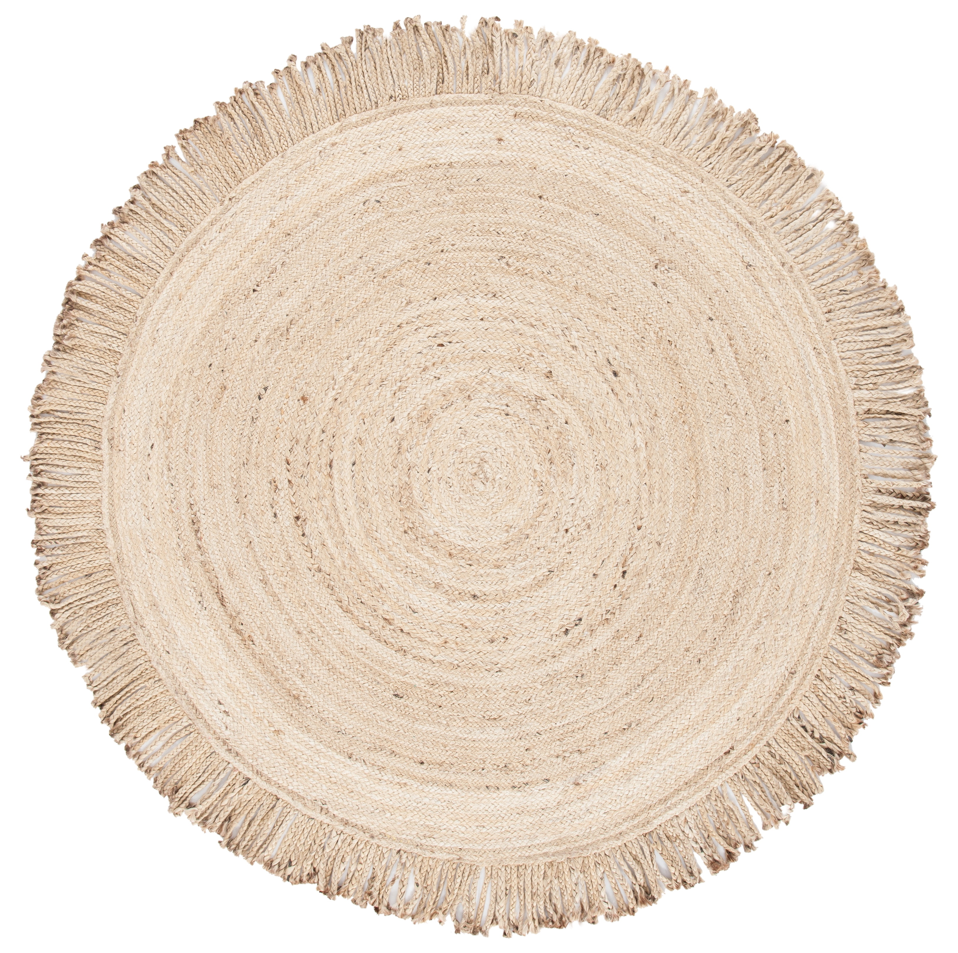 SAFAVIEH Braided Abby Solid Reversible Area Rug, Beige, 5' x 5' Round