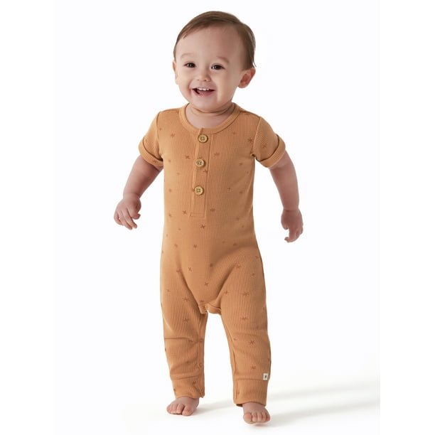 Modern Moments by Gerber Baby Boy or Girl Unisex Long Leg Romper, Sizes