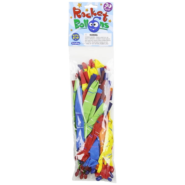 Recambio para globos con forma de cohete, 30 unidades, Schylling, para más de 8 años