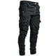 thumbnail image 2 of ICHUANYI Clearance Men's Side Pocket Trousers With Zipper Placket Skinny Jeans(Black, S) Ichuanyi Ichuanyi, 2 of 6