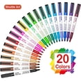 thumbnail image 3 of Dry Erase Markers, Shuttle Art 20 Colors Magnetic Whiteboard Markers with Erase, Fine Tip Dry Erase Markers Perfect for Writing on Dry-Erase Whiteboard Mirror Glass, 3 of 8